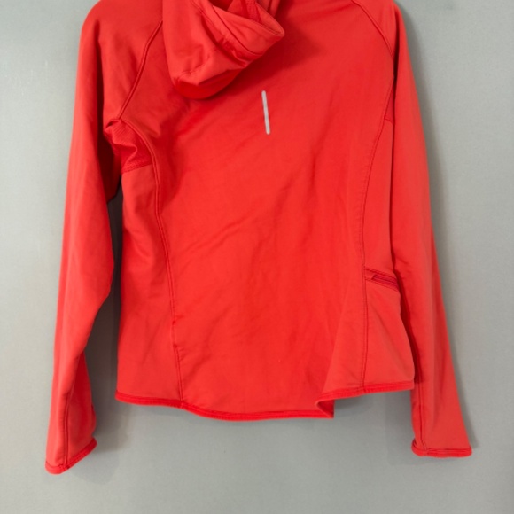 Nike Dri Fit~Womens Poppy1/4 Zip Reflective Hooded Pullover size M - Picture 3 of 3